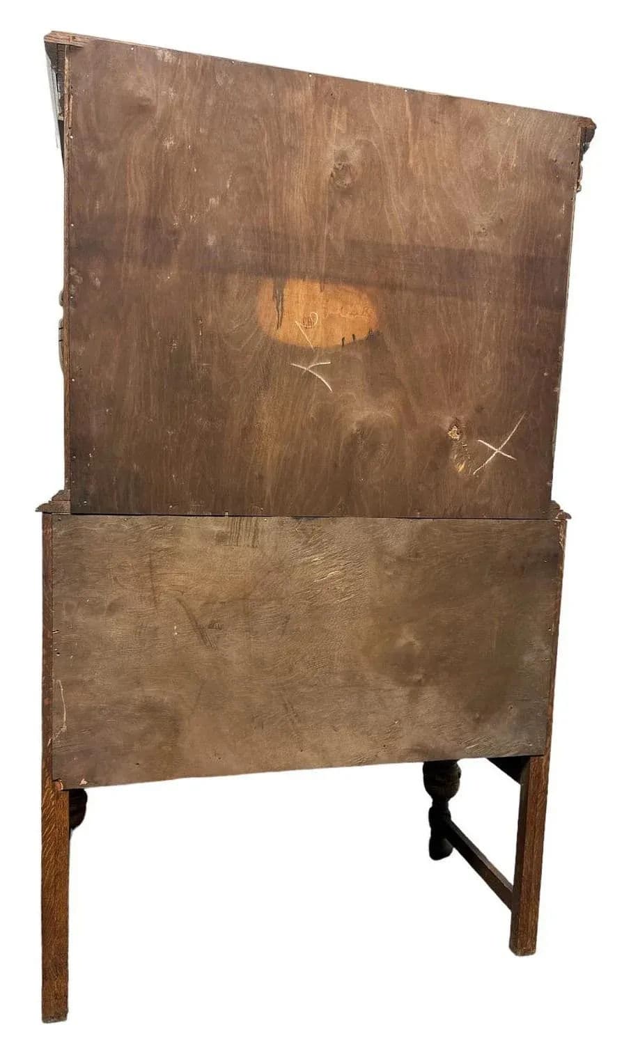 Antique 1920s Spanish Revival Oak Liquor Cabinet or Cupboard - Thumbnail 6