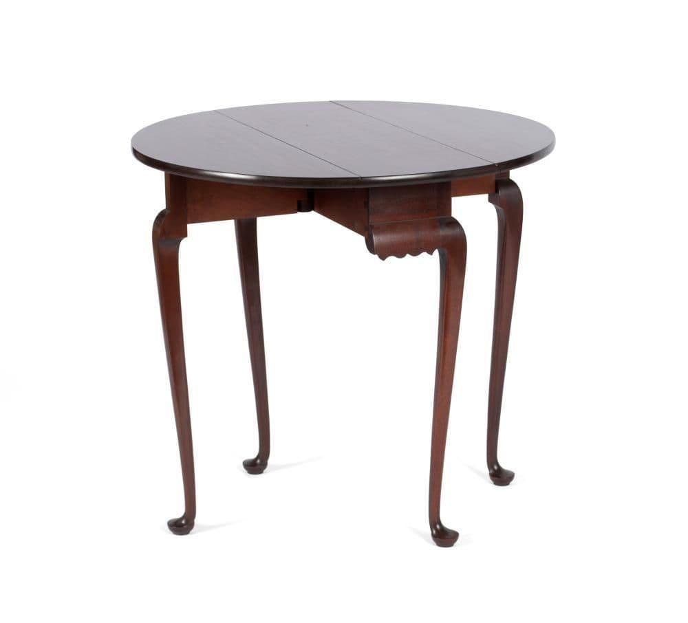 Queen Anne Dropleaf Console Table Custom Made by David LeFort of Hanover, Massachusetts - Thumbnail 9