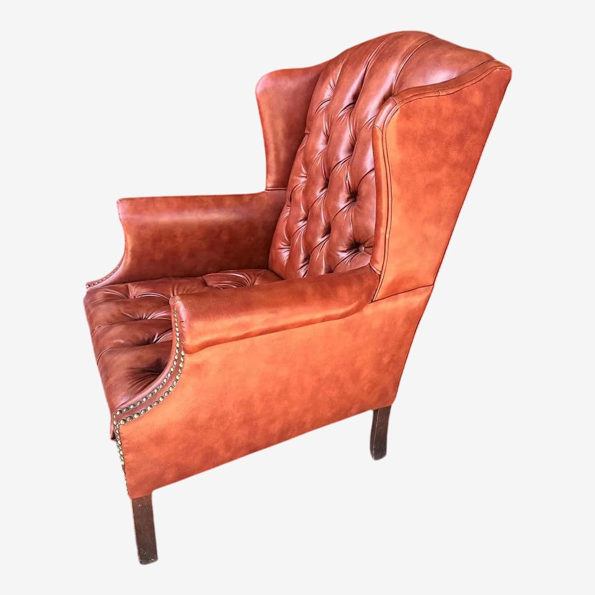 Chesterfield Tufted Wing Chair - Vintage Early 21st Century - Image 1