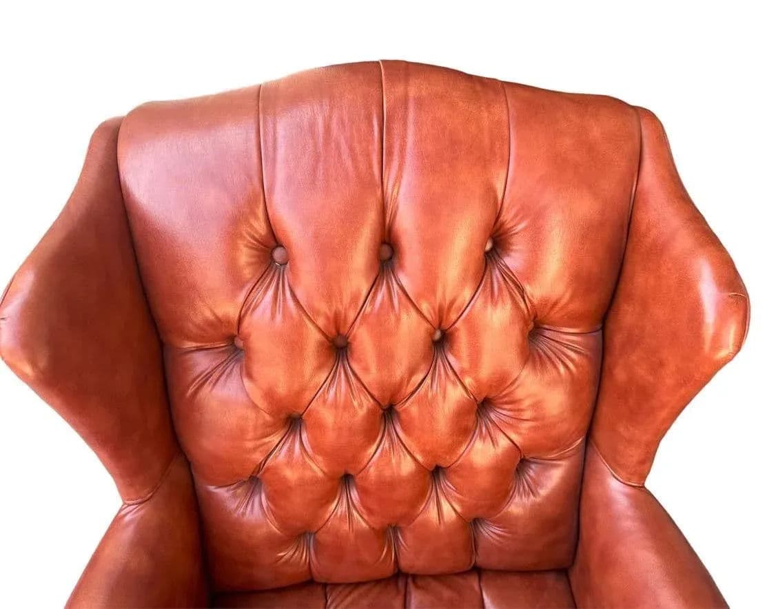 Chesterfield Tufted Wing Chair - Vintage Early 21st Century - Thumbnail 4