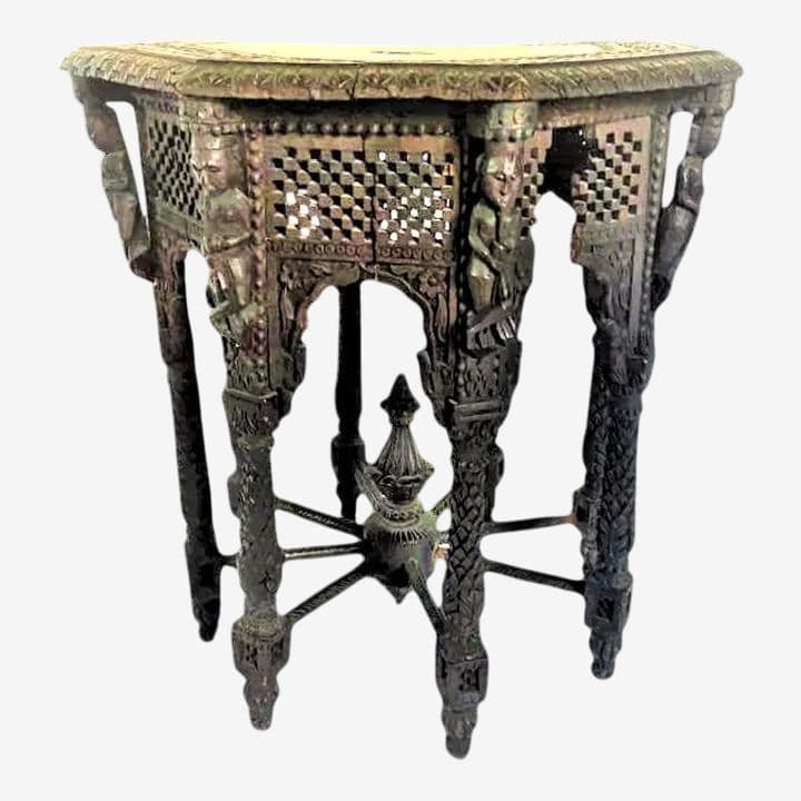 Late 19th Century Anglo-Egyptian or Anglo-Indian Tabouret Side Table in Liberty & Co. Style - Image 1