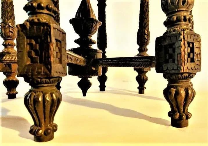 Late 19th Century Anglo-Egyptian or Anglo-Indian Tabouret Side Table in Liberty & Co. Style - Thumbnail 4