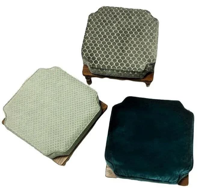 Mid 20th Century Stackable Ottomans With New Coordinating Upholstery - Set of 3 - Thumbnail 4