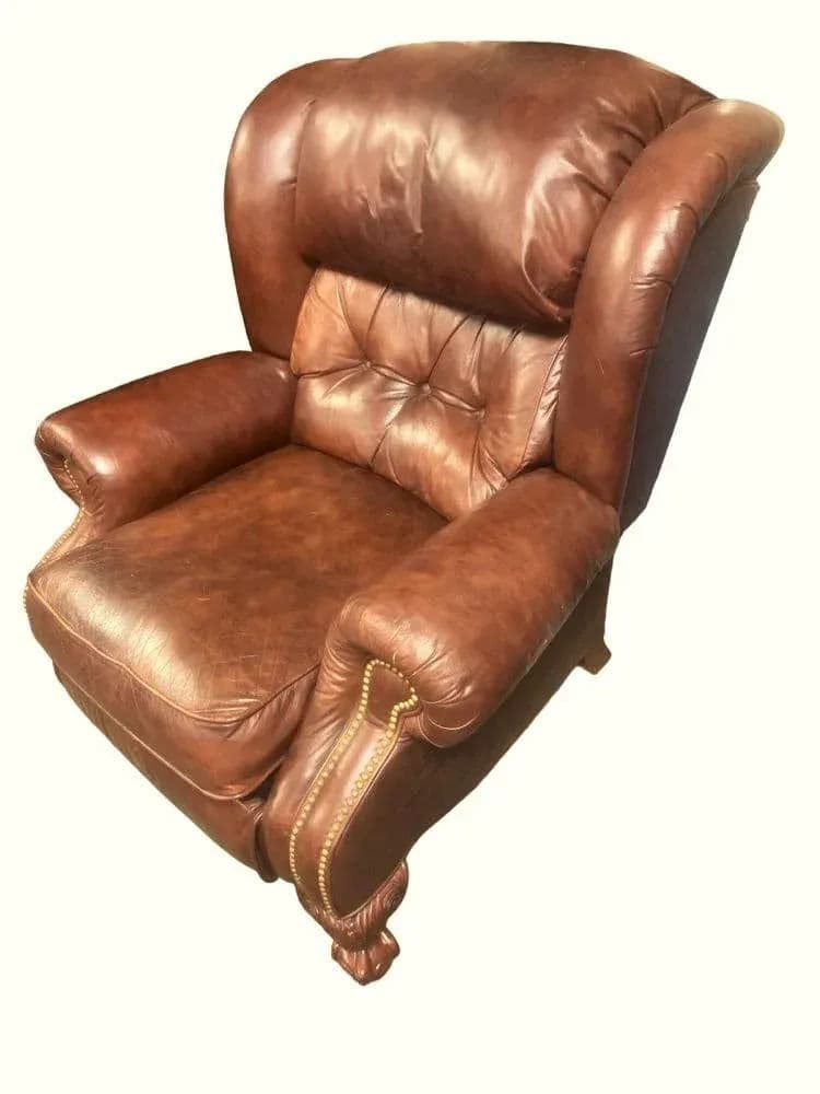 Late 20th Century Vintage Lane Furniture Leather Recliner - Thumbnail 4