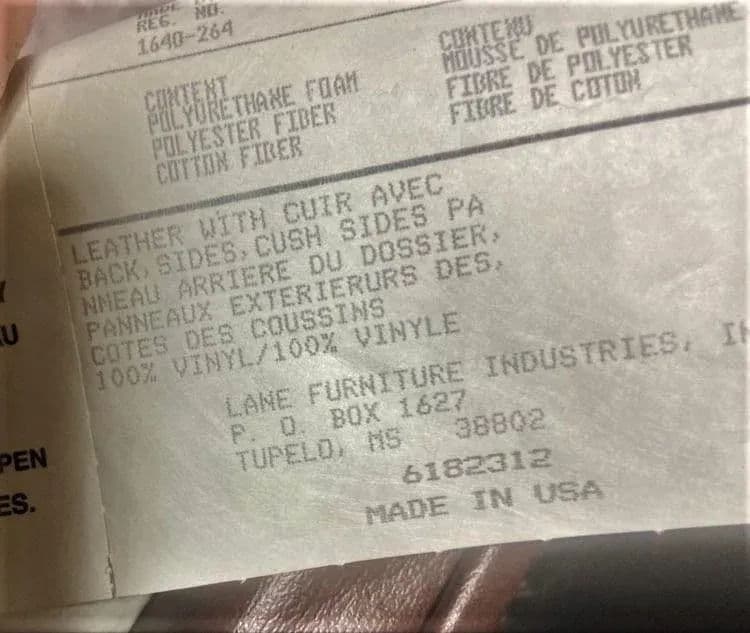 Late 20th Century Vintage Lane Furniture Leather Recliner - Thumbnail 6