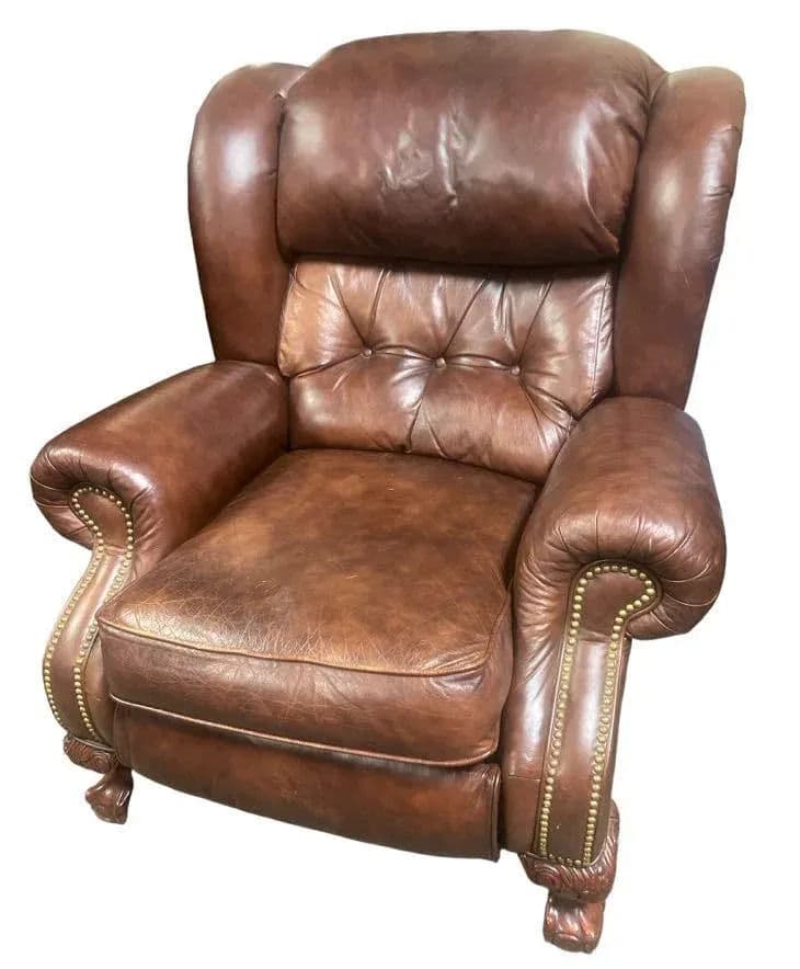 Late 20th Century Vintage Lane Furniture Leather Recliner - Thumbnail 7