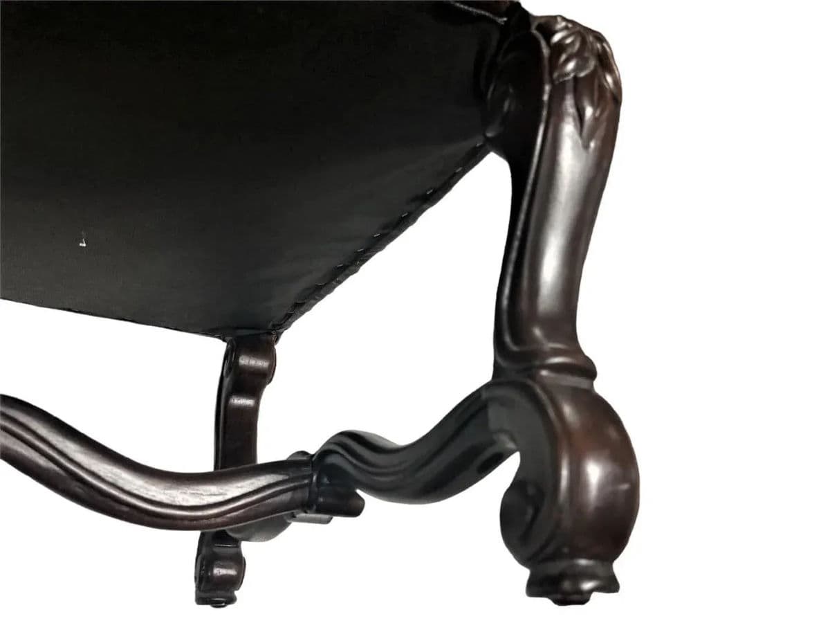 Hacienda Chair Upholstered With Jungle Animals Tapestry and Embossed Cowskin - Thumbnail 9