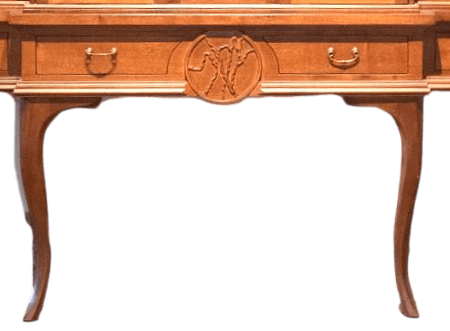 Davide Rocchi 85" W X 79" H Four Door Cherry Wood Breakfront Made in Florence - Thumbnail 4