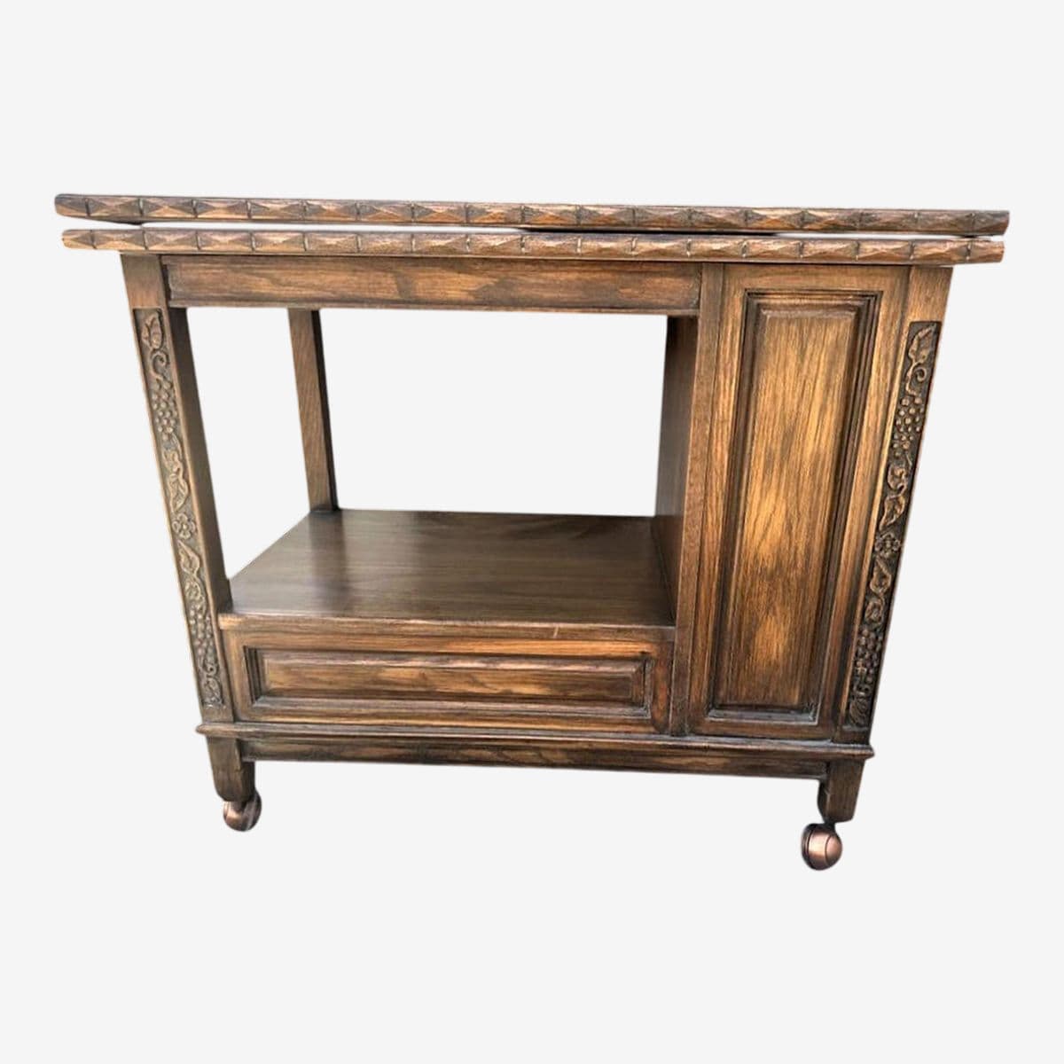 Romweber Viking Oak Dry Bar or Serving Cart - Vintage Mid 20th Century - Image 1