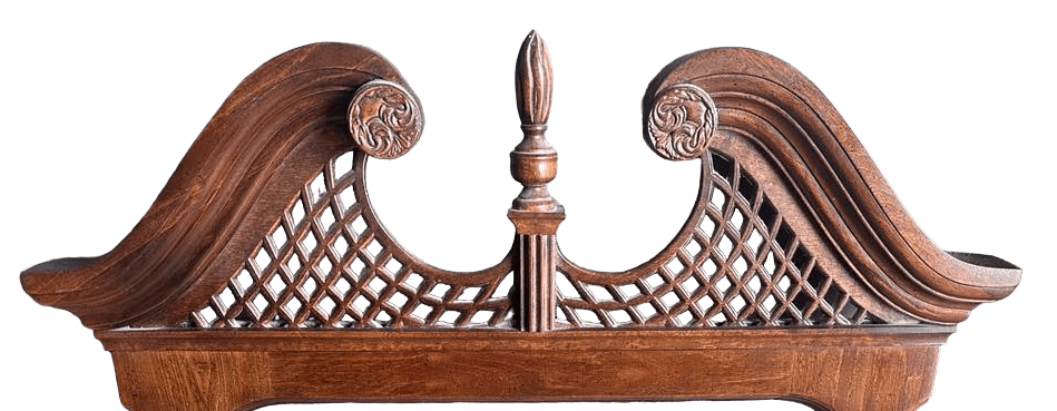 Solid Cherry Wood Chippendale Wall Mirror Made in North Carolina by Kincaid in 2001 - Thumbnail 3