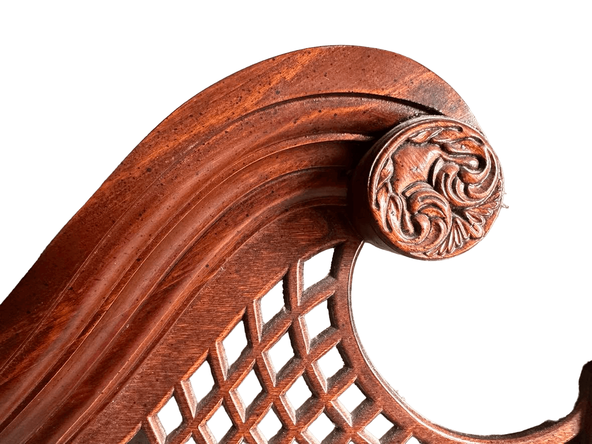 Solid Cherry Wood Chippendale Wall Mirror Made in North Carolina by Kincaid in 2001 - Thumbnail 4