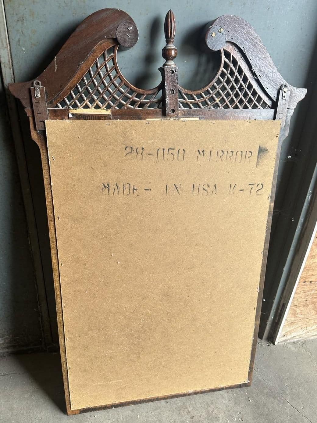 Solid Cherry Wood Chippendale Wall Mirror Made in North Carolina by Kincaid in 2001 - Thumbnail 6