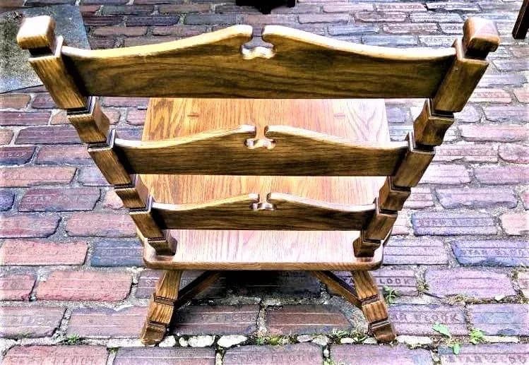 Romweber Viking Oak Chair With Original Tweed Cushions - Vintage Mid 20th Century - Thumbnail 4