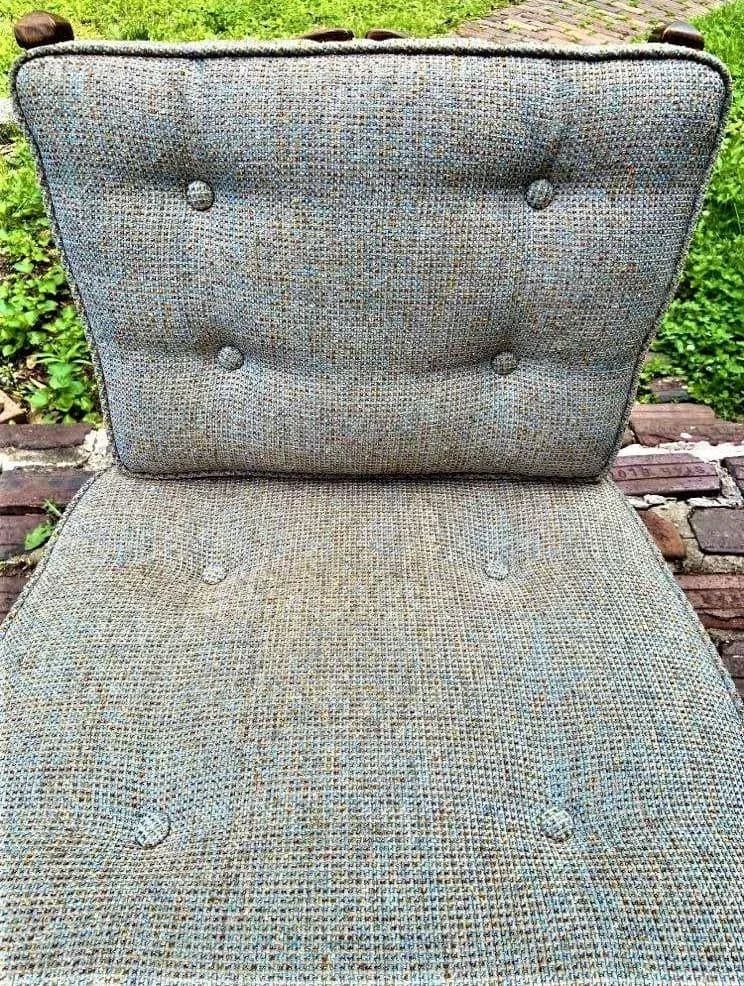 Romweber Viking Oak Chair With Original Tweed Cushions - Vintage Mid 20th Century - Thumbnail 6