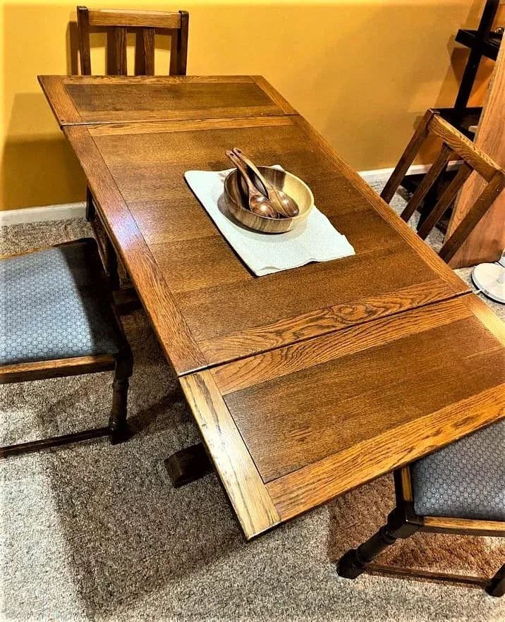 Scottish Arts & Crafts Quarter Sawn Oak Dining Chairs by F. H. Marshall - Set of 4 - Early 20th Century - Thumbnail 12