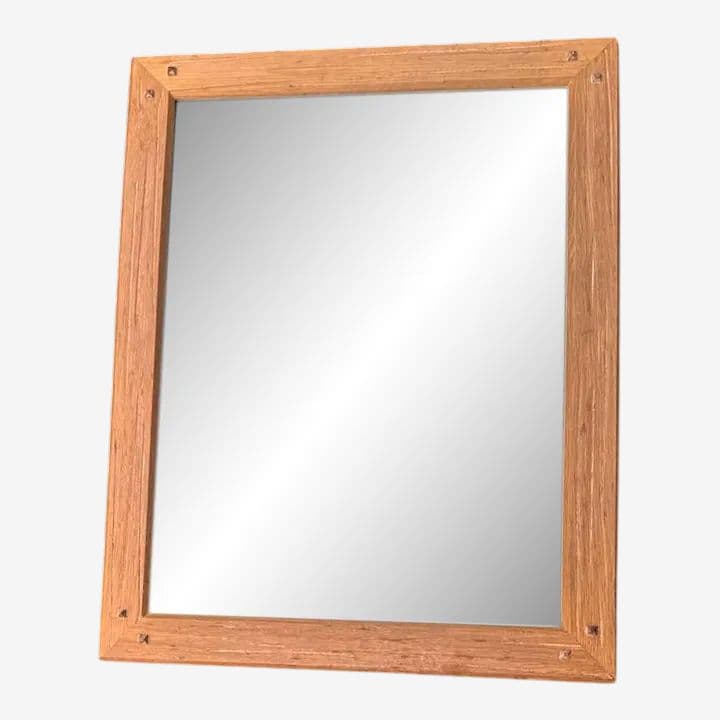 A. Brandt Ranch Oak Mirror - Vintage Mid 20th Century - Image 1