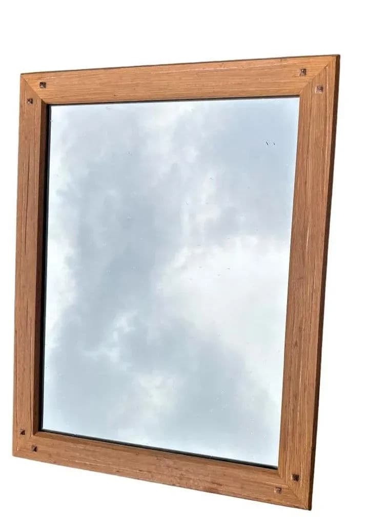A. Brandt Ranch Oak Mirror - Vintage Mid 20th Century - Thumbnail 4