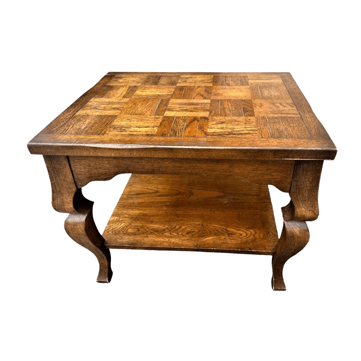 Altavista Lane Vintage Oak French Country Side Table - Late 20th Century - Thumbnail 2