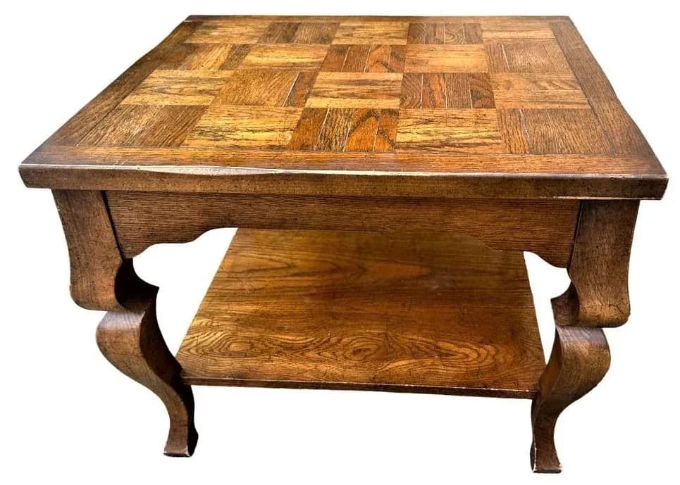 Altavista Lane Vintage Oak French Country Side Table - Late 20th Century - Thumbnail 8