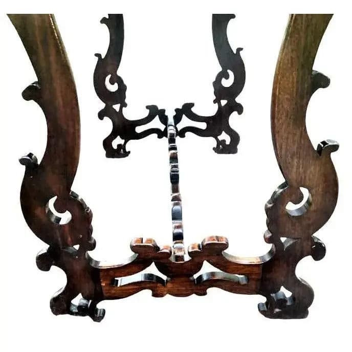 Adze Hewn Antique Lyre Leg Spanish Console Table or Writing Desk - 19th Century - Thumbnail 6