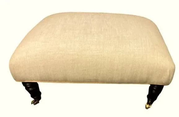 Ralph Lauren Home Vintage Chesterfield Chair and Ottoman Reupholstered With Otomi Hand Embroidery and Leather - Thumbnail 8