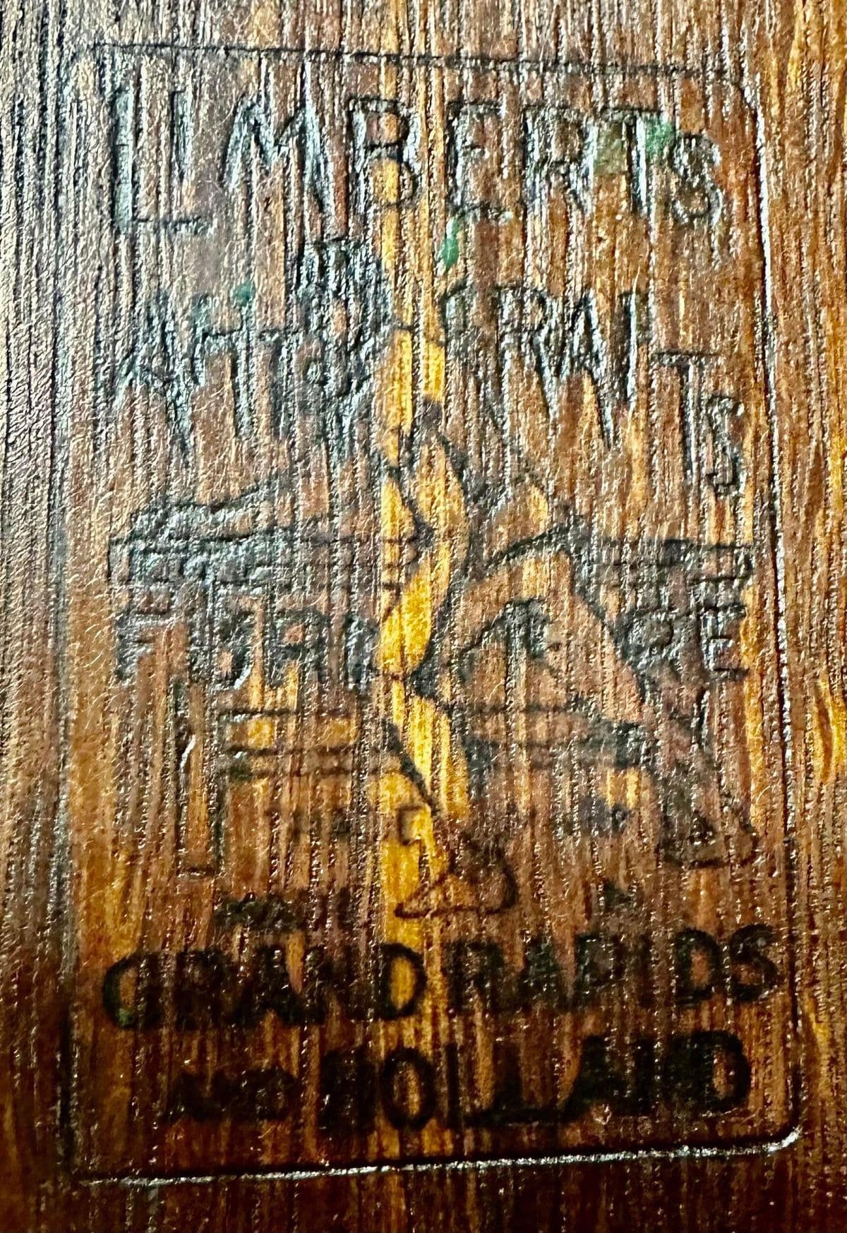 Signed Limbert Collectible Antique Arts & Crafts Quarter Sawn Oak Rocking Chair - Thumbnail 3