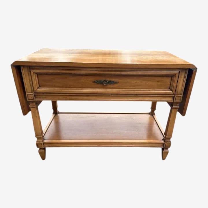 Thomasville Neoclassical Walnut Dropleaf Server - Vintage Mid 20th Century - Image 1