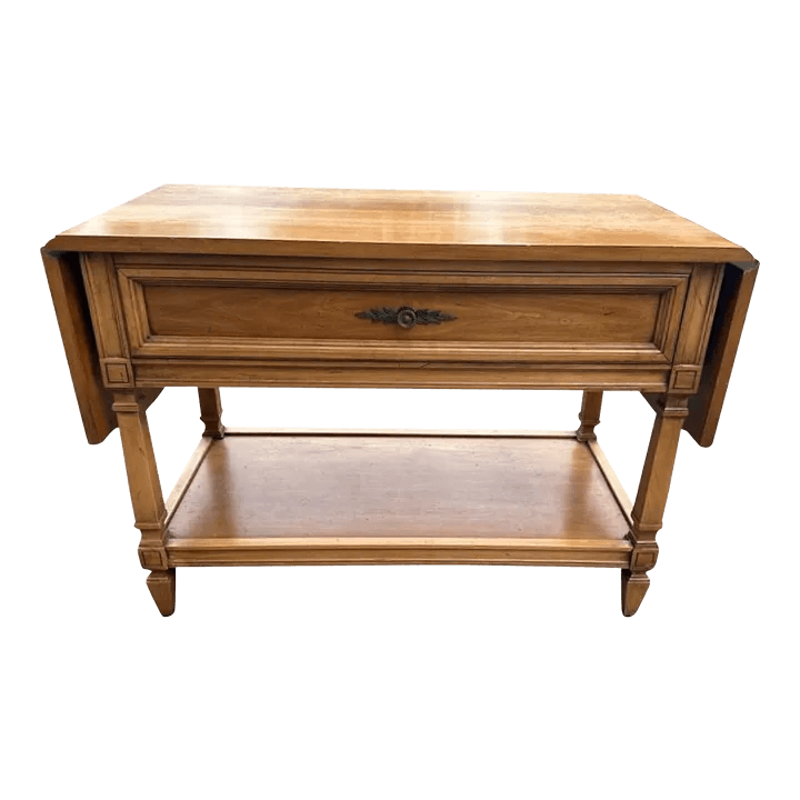 Thomasville Neoclassical Walnut Dropleaf Server - Vintage Mid 20th Century - Thumbnail 2