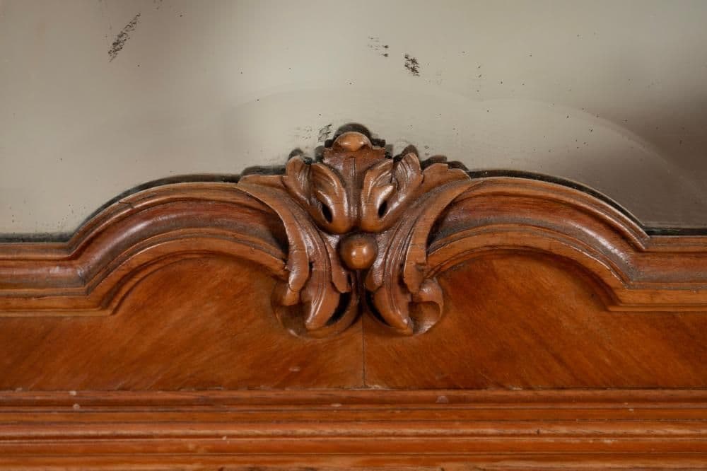 Monumental 19th Century French Fruitwood Louis XV Mirrored Armoire - 105" Tall X 60" Wide - Thumbnail 10