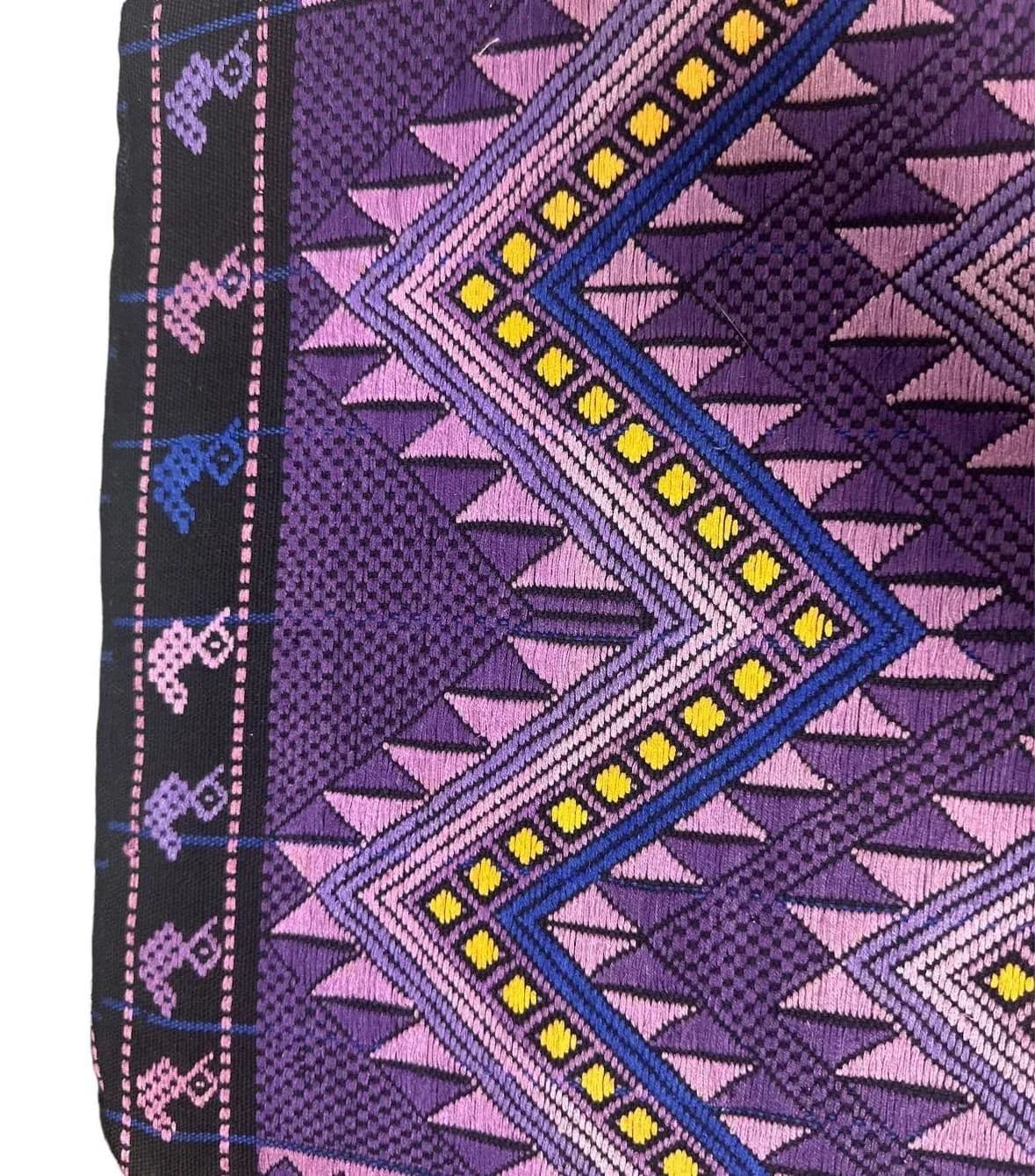 Antique Hacienda Style Chair With New Upholstery of Mauve and Rose Hand Embroidery and Leather - Thumbnail 7