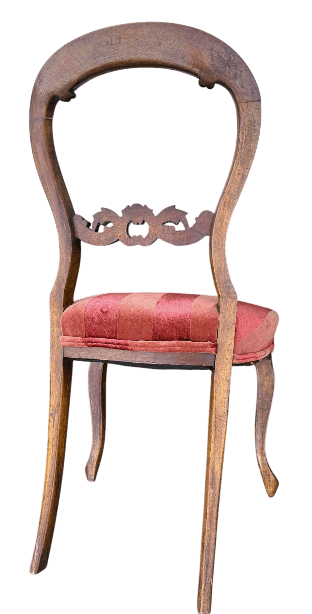 Pair of 19th Century Balloon Back Salon Chairs in Fine Carved Walnut and Elegant New Upholstery - Thumbnail 5