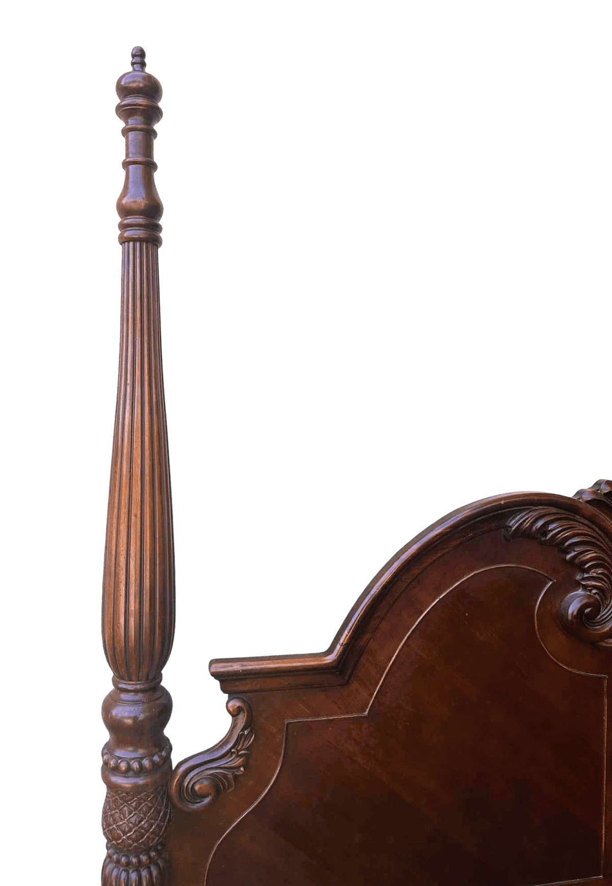 King Size Cherry Wood Four Poster Bed - Vintage Late 20th Century - Thumbnail 5