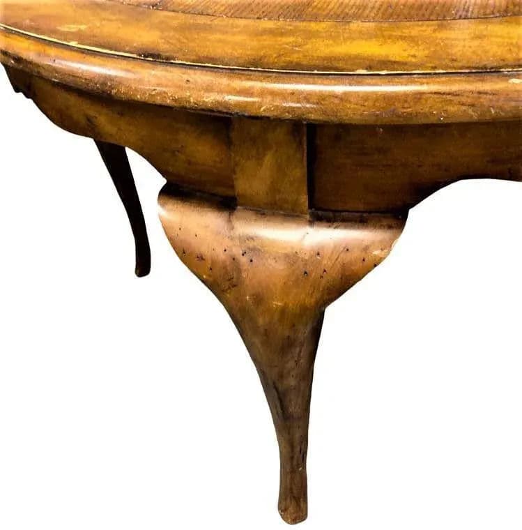 French Country Fruitwood and Oak Parquet Dining Table - Late 20th Century - Thumbnail 3