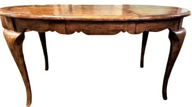 French Country Fruitwood and Oak Parquet Dining Table - Late 20th Century - Thumbnail 4