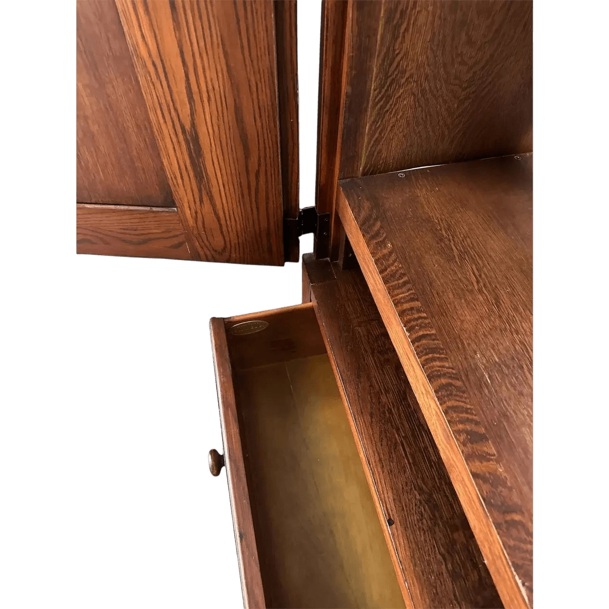 Romweber Vintage Oak Armoire - Late 20th Century - Thumbnail 4