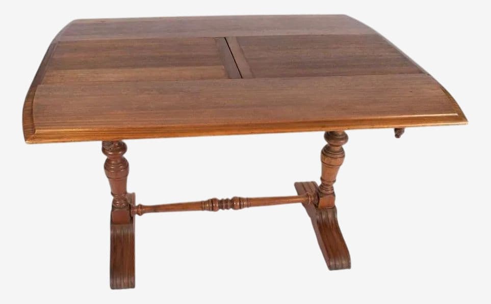 1920s Made in Los Angeles by Angelus Furniture Solid Oak Convertible Console or Library Table - Image 1