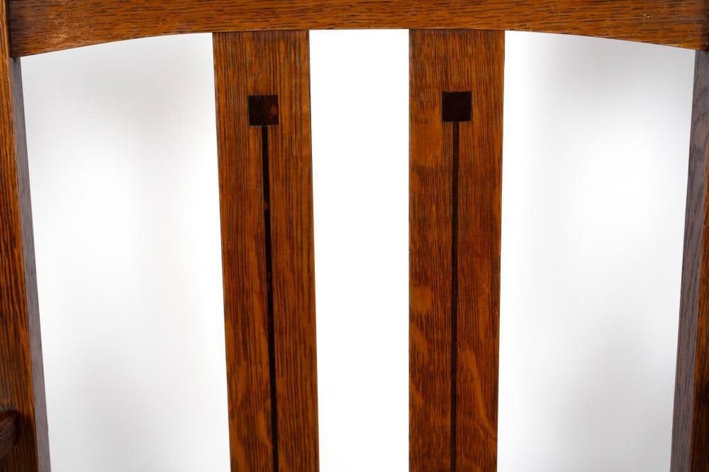Antique Signed Charles Limbert 'Ebon-Oak' Dining Chairs - Set of 4 - Rare Find Circa 1915 - Thumbnail 5