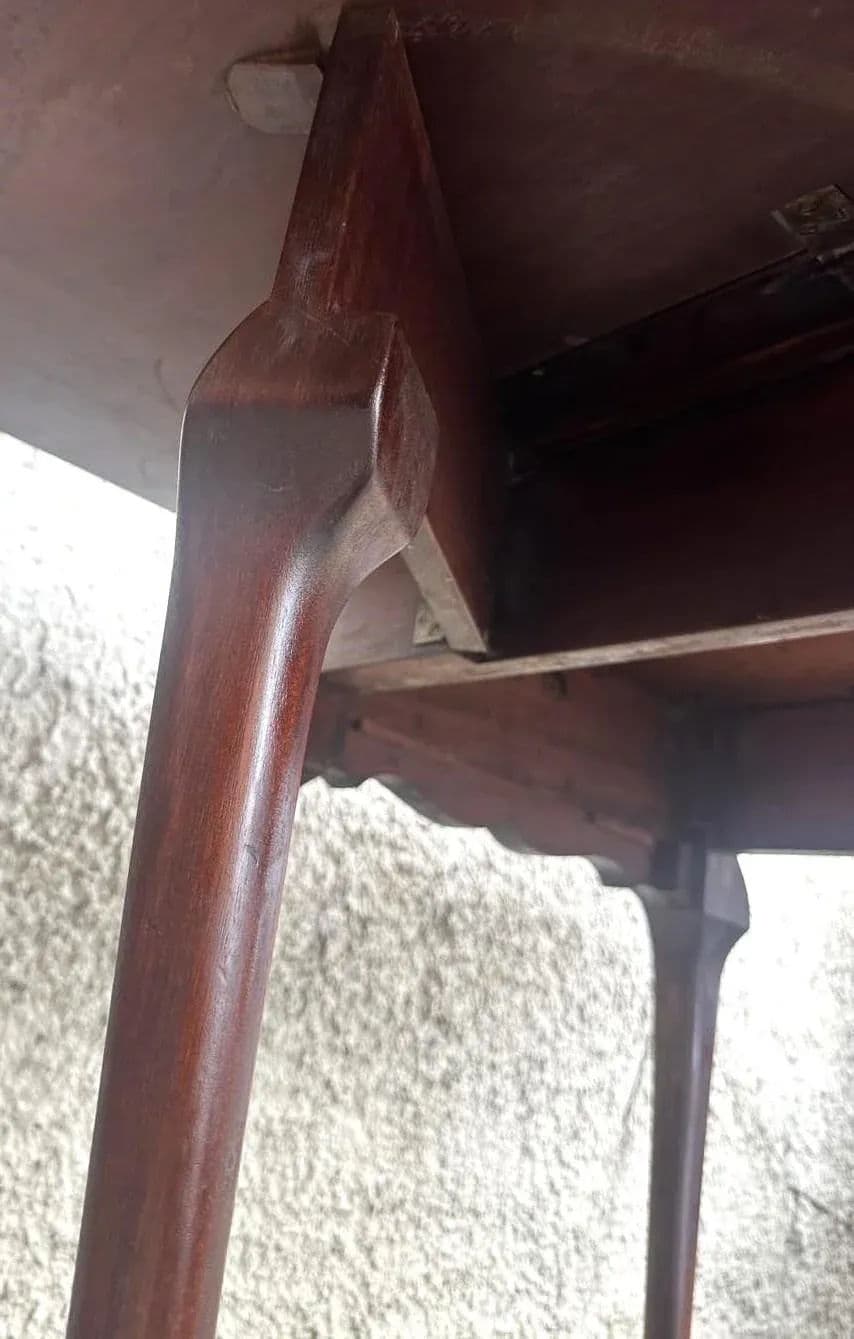 Antique English Style Mahogany Gate Leg Table - Made in Cambridge, Massachusetts Early 20th Century - Thumbnail 11