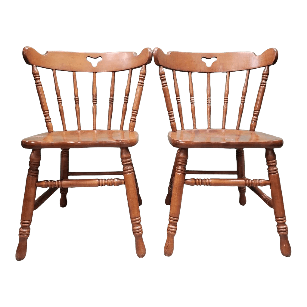 Swiss-American Tell City Pub Chairs in Hard Rock Maple - Set of 6 - Two Sets Available - Thumbnail 3