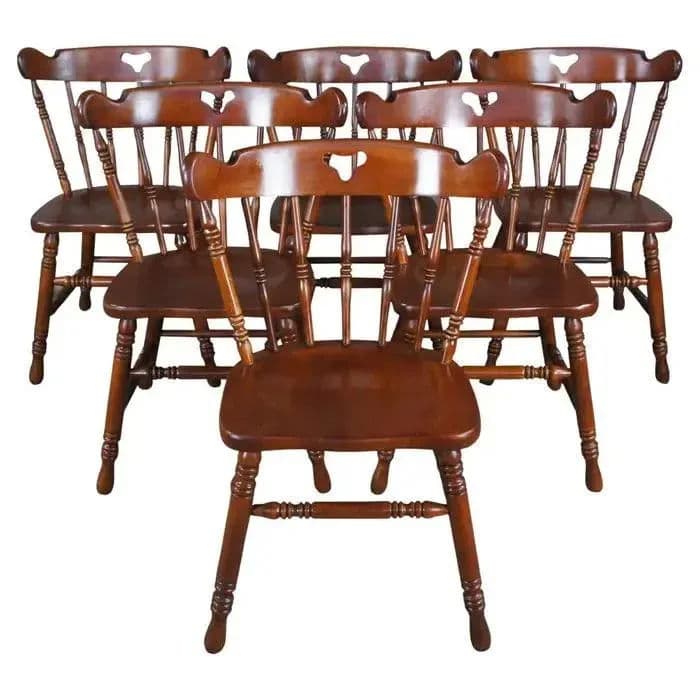 Swiss-American Tell City Pub Chairs in Hard Rock Maple - Set of 6 - Two Sets Available - Thumbnail 7