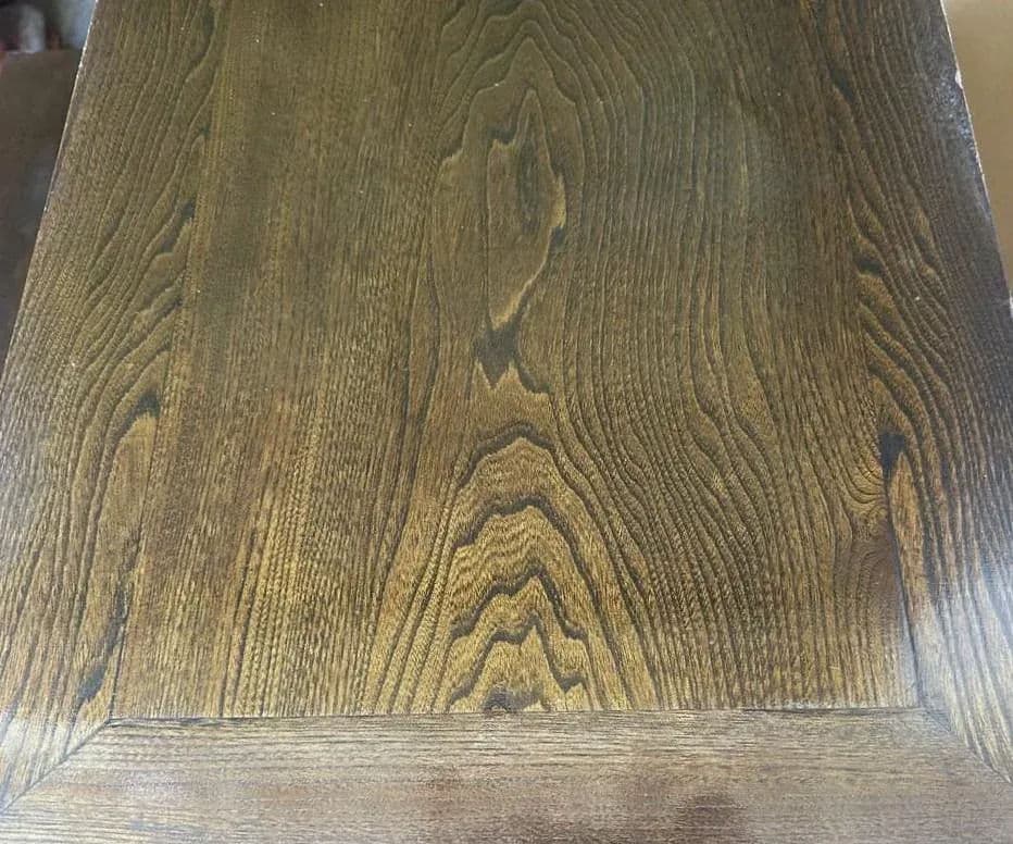 Korean Elmwood and Brass Campaign Style Secretary Desk - Vintage Late 20th Century - Thumbnail 7