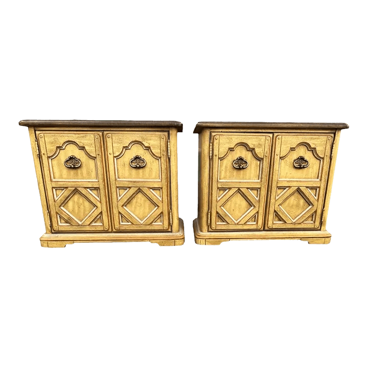 Stanley Furniture Iconic 1960s Olé! Collection Spanish Revival Nightstands or Side Tables - a Pair - Thumbnail 2