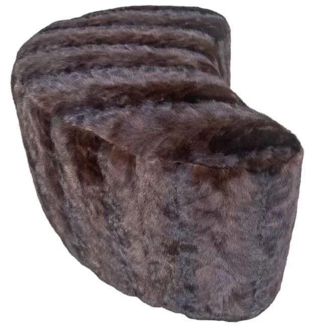 Vladimir Kagan Design Nautilus Ottoman Upholstered in Mink Fur - Thumbnail 3