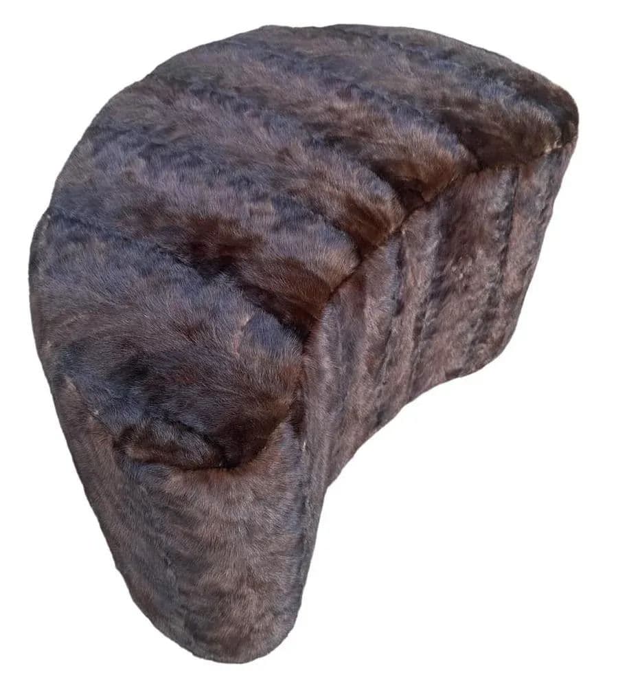 Vladimir Kagan Design Nautilus Ottoman Upholstered in Mink Fur - Thumbnail 4