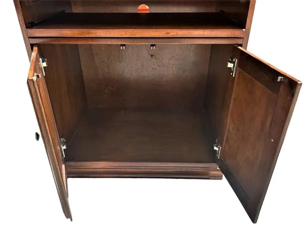 Cherry Wood and Satinwood Inlay Secretary Desk With Pullout Desktop - Early 21st Century - Thumbnail 4