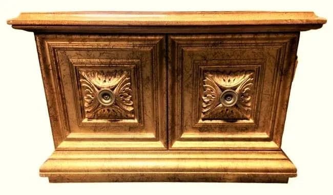 Late 20th Century Hollywood Regency Giltwood and Oak Parquet 30" X 30" Side Tables - a Pair - Thumbnail 3