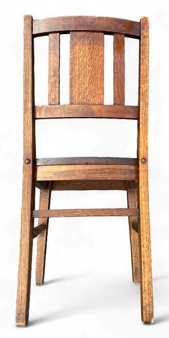 Antique Quarter Sawn Oak Mission Style Dining Chairs by Murphy Chair Co. - Circa 1910 - Set of 3 - Thumbnail 4