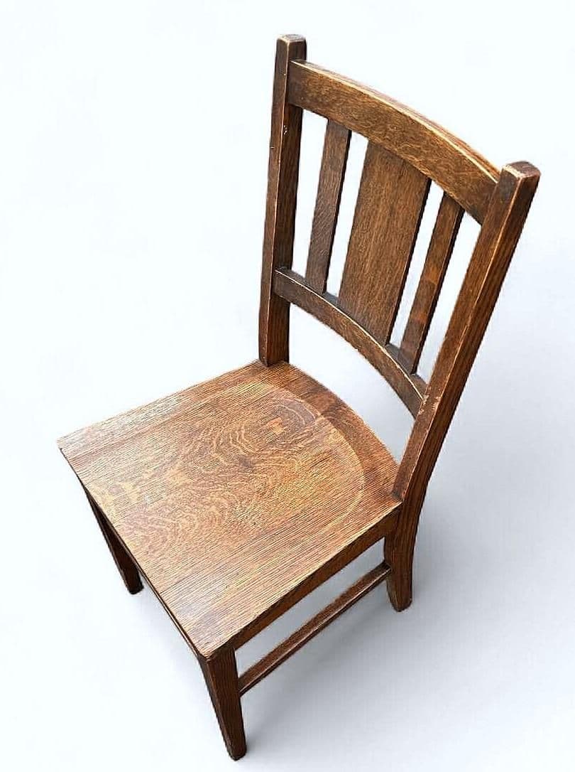 Antique Quarter Sawn Oak Mission Style Dining Chairs by Murphy Chair Co. - Circa 1910 - Set of 3 - Thumbnail 3