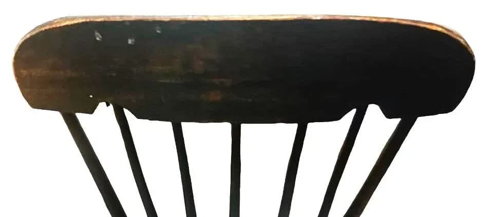 Early 19th Century Painted Oak Rocking Chair Signed ‘Madison’ - Thumbnail 10