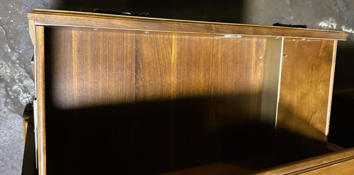 Very Large 90" Solid Walnut Executive Credenza - Vintage Late 20th Century - Thumbnail 7